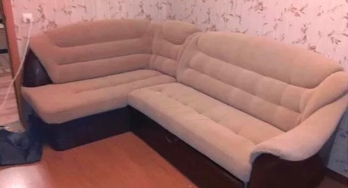 Перетяжка углового дивана. Дагестанские Огни